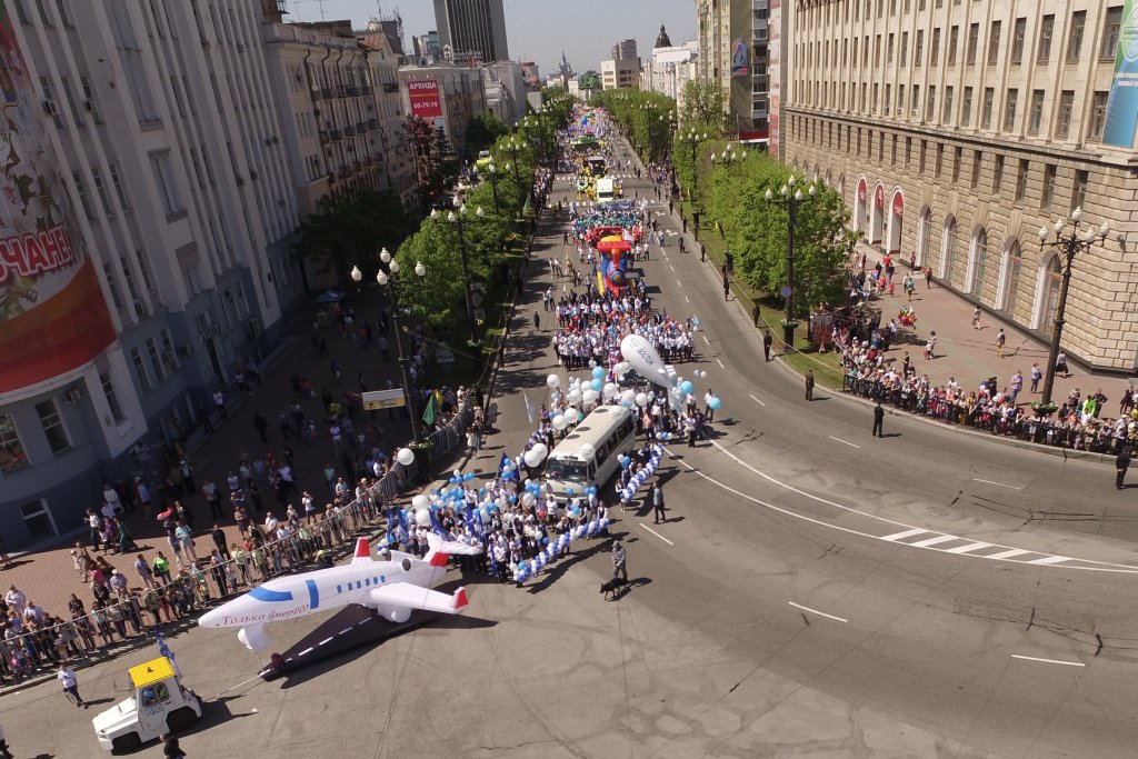 Шествие на день города прошлых лет.JPG